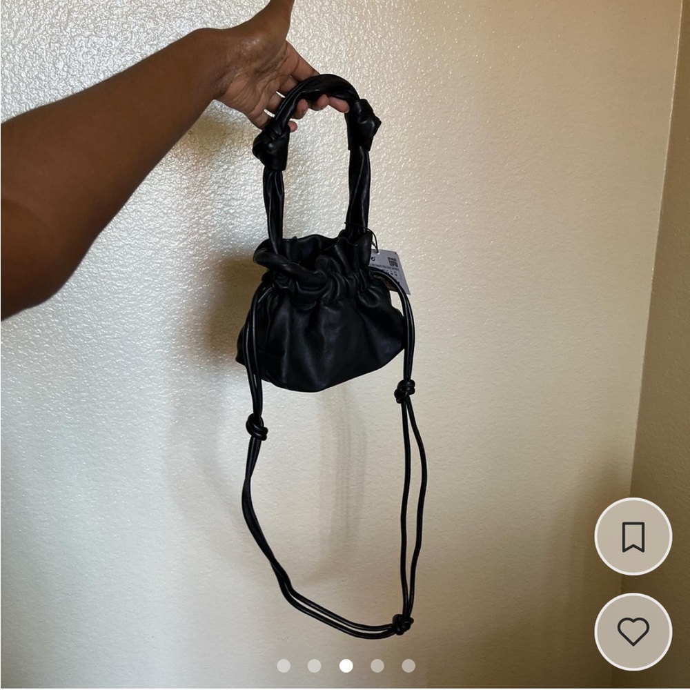 Zara knot leather bag